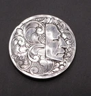 Scrollwork Buffalo Nickel – Partial Face - Hand Carved Ornate Coin Engraving