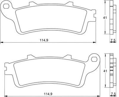 BREMSBELÄGE ACCOSSATO VORNE FÜR HONDA ST 1100 ABS 1996 > 2001 PAAR GOLD