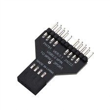 USB2.0 9Pin Splitter Motherboard Female 1 To 2 Male Extension Connector USB HUB