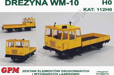 Kartonmodell Polnischer Schienenwagen WM-10 1:87 GPM