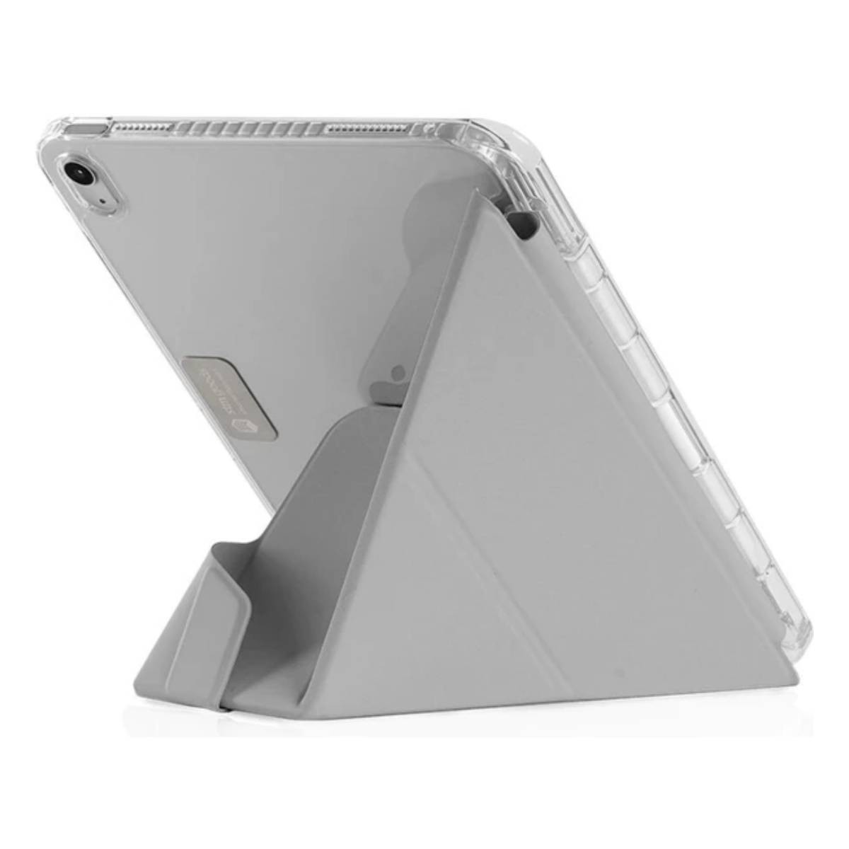 Étui de protection iPad 10.9 antichoc : folio STM gris multi-angles