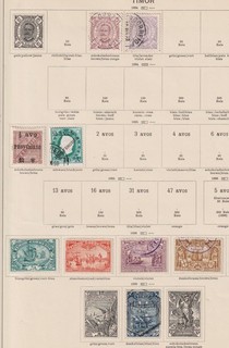 Portugese Timor 1894 collection of 9 CLASSIC stamps / HIGH VALUE!