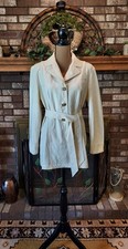 St. John Sport by Marie Grey Buttercream Yellow Belted Button Front Jacket S