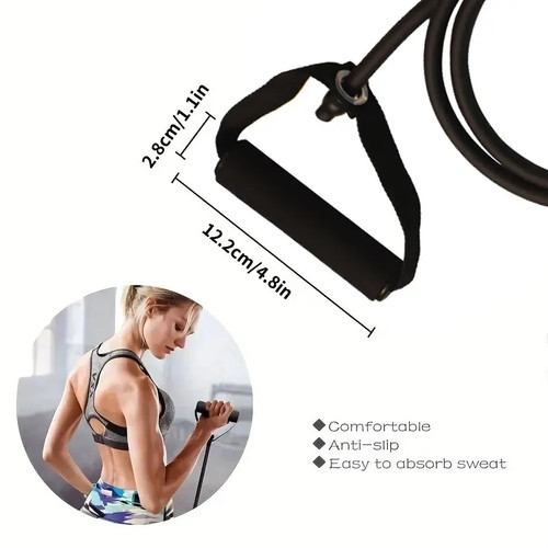 Fasce di Resistenza con Manici, Fasce Fitness, Fasce di Allenamento con Manici per Mä - Foto 3 di 18