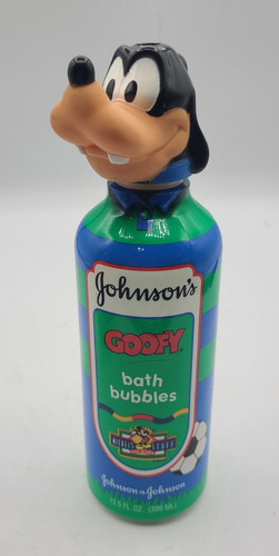 Johnson's Goofy Bubble Bath Plastic Bottle For Kids Stuff EMPTY VTG