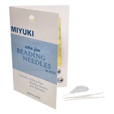 Miyuki Extra-Fine Beading Needles – 6 Pack, Assorted 42mm, 48mm, 55mm, Silver