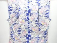 7818690: JAPANESE KIMONO / FURISODE / FLORAL PLANTS