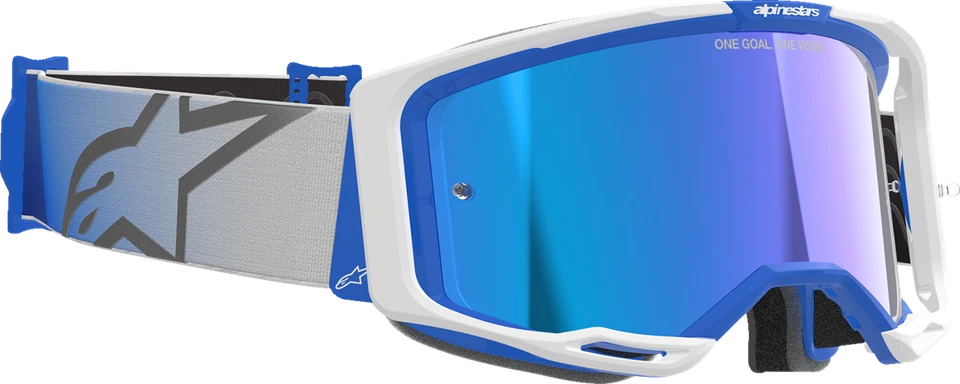 Alpinestars Vision 8 Gafas Azul/Blanco Azul Lente Espejo - Motocross Enduro Foto 3 de 4