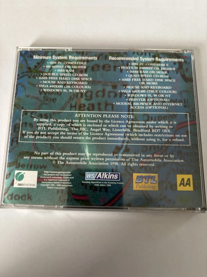 AA Mile Master BRITAIN 1999 Mapping Multimedia CD-ROM PC Geosystems Global - Image 2 of 4