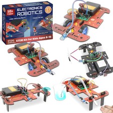 STEM Robotics Kit for Kids 8-14  10-in-1 Electronics Engineering Projects- New
