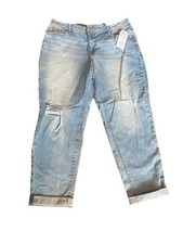 Time and Tru Women's Mid-Rise Boyfriend Jeans Size 14 Relaxed NWT FREE SHIPPING