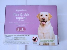 Amazon Basics Flea And Tick Topical Treatment, Large Dogs 45-88 Pounds - 3 Count