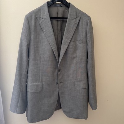 Martin Greenfield Jacket Grey Peak Lapel Blazer - Size 42 Excellent Condition 