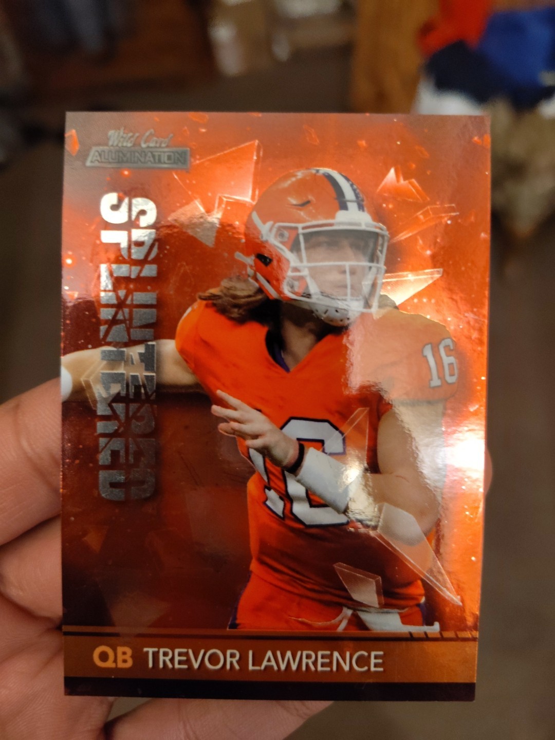 Trevor Lawrence Wild Card Alumination Splintered #SP1 Red Chase Holo-Lux Black 1/1