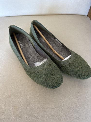 Allbirds Wool Breezers Ballet Flats Womens 9 Green Casual Slip On Shoes