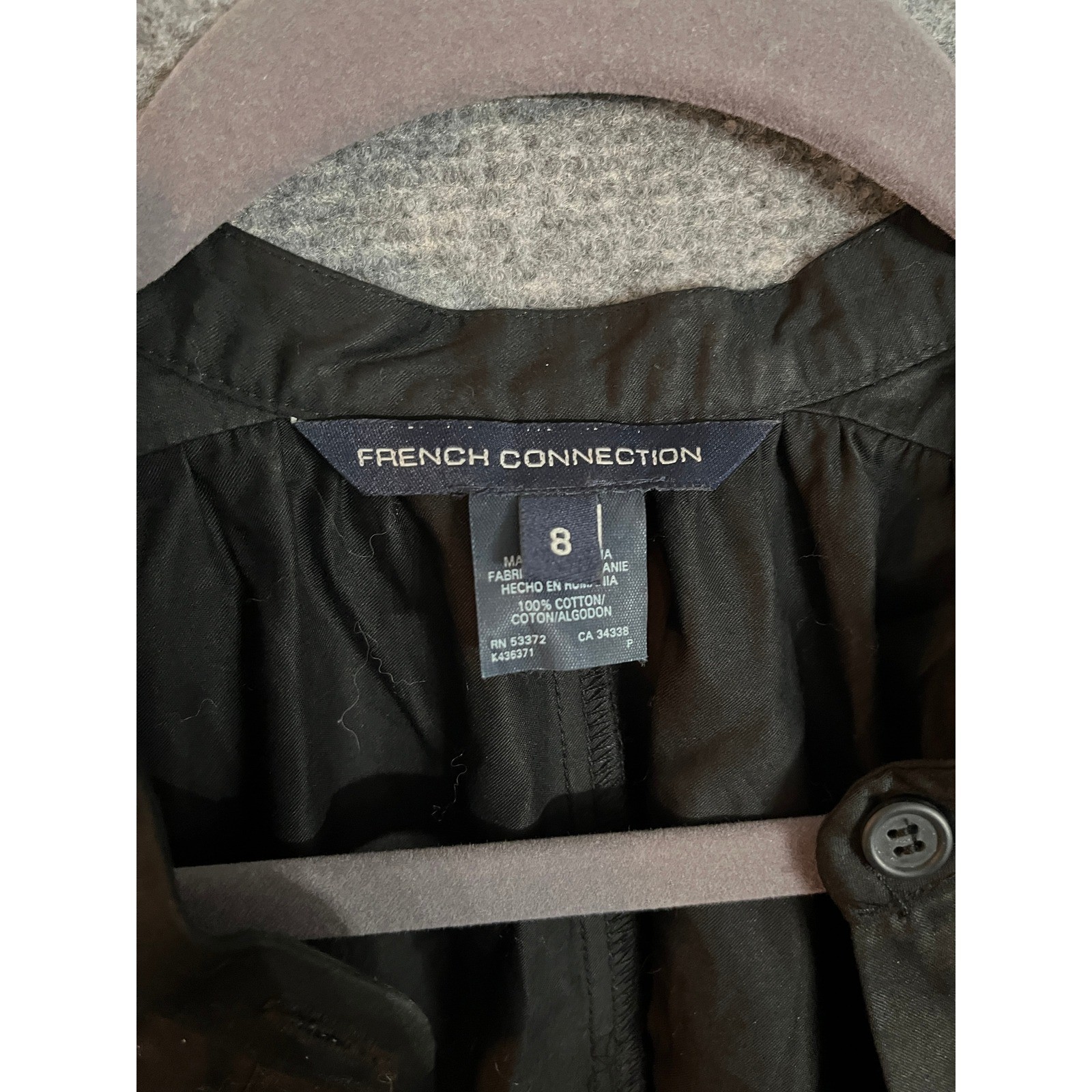 FRENCH CONNECTION Black Collared Button Front Sho… - image 3