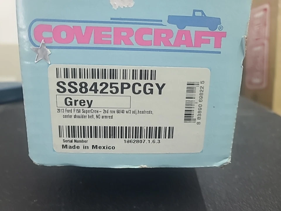 Fundas de asiento traseras grises Covercraft SeatSaver segunda fila para Ford F-150 2013-2014 doble Foto 2 de 4