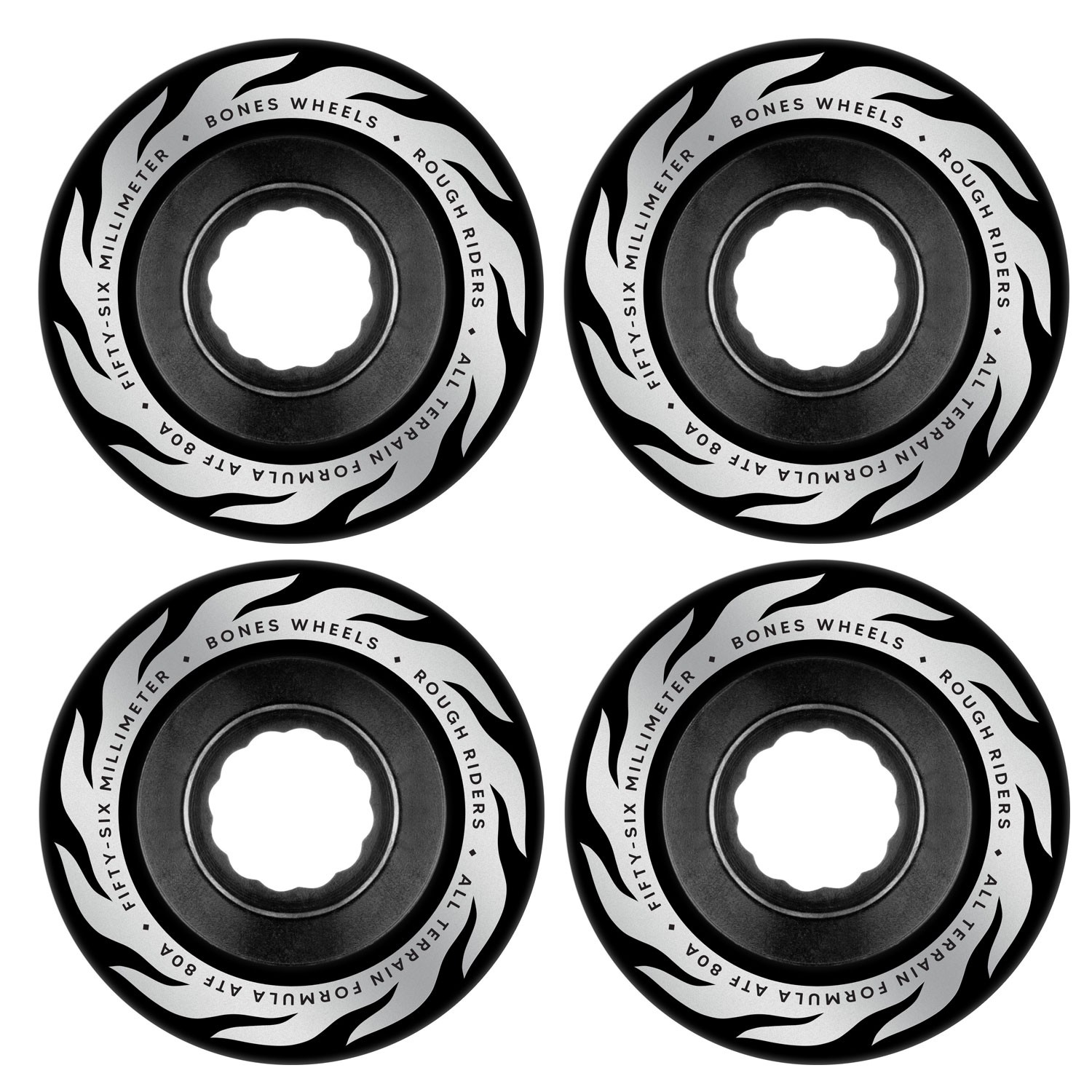 Wheels 56mm Eternal Flame Rough Riders Atf 80a Black