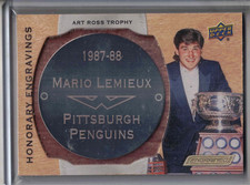 2018-19 UD Engrained hockey Mario Lemieux Honorary Engravings /100 card PENGUINS