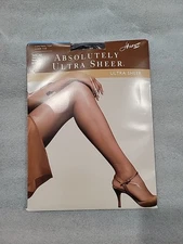 NEW HANES ABSOLUTELY ULTRA SHEER CONTROL TOP SHEER TOE PANTYHOSE STYLE 707 SZ C