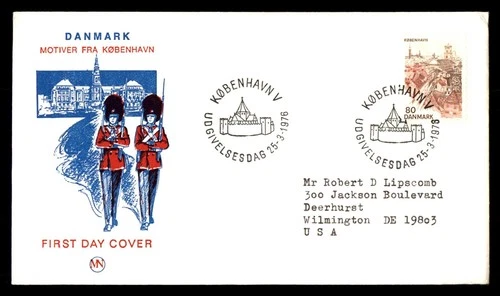 Mayfairstamps Denmark FDC 1976 View Kobenhavn Guards First Day Cover aax_49099
