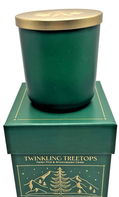 Cerulean 6 Twinkling Treetops Scented Candle 13 Oz New In A Green Box 4  Pine