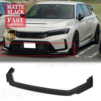 For Honda Civic FL5 Type-R 2023 24 2025 V Style Matte Black Front Bumper Lip Kit