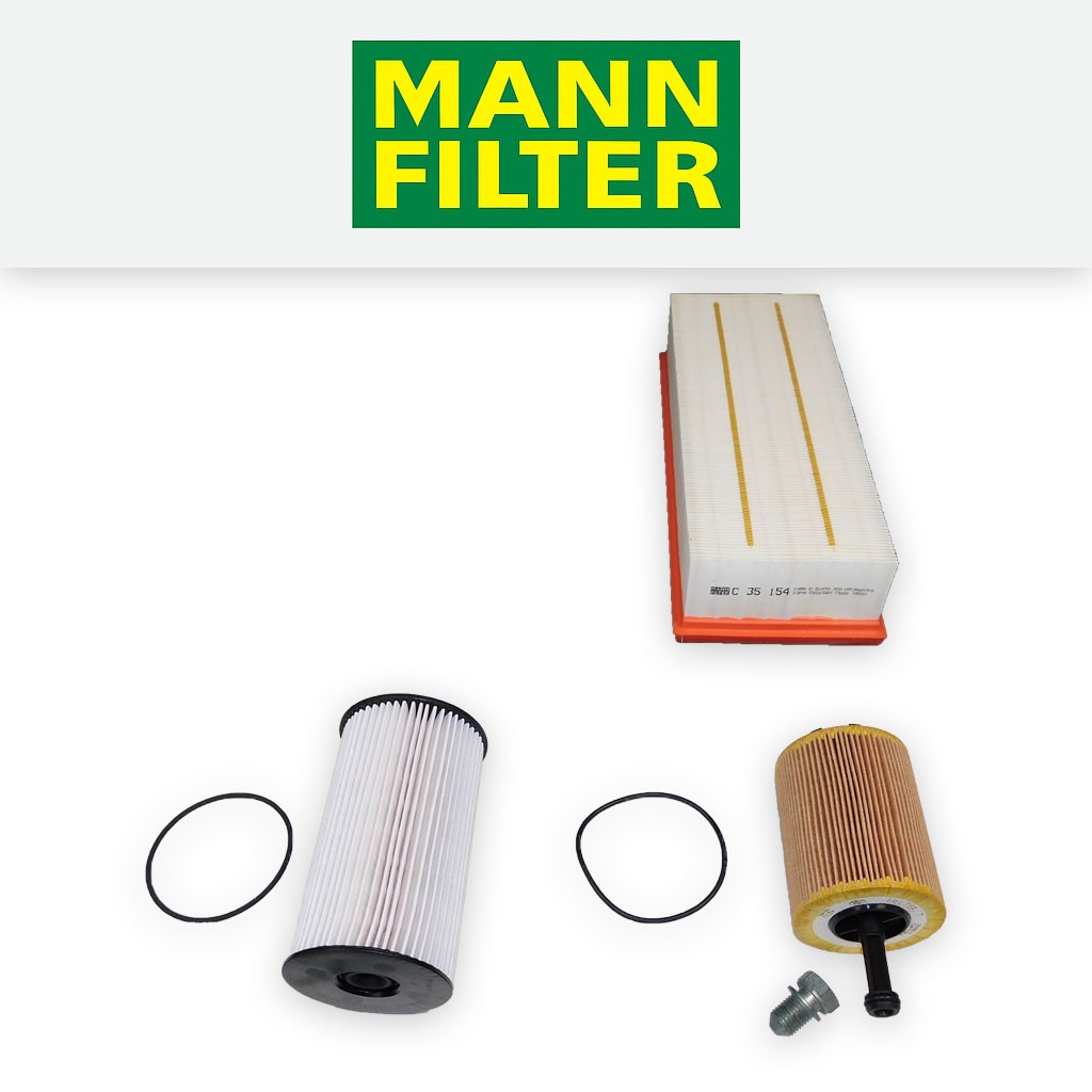 Audi A3 8P 1.9 TDI 2005-2009 Service Kit - Mann Oil Air Fuel Filters (UFI)
