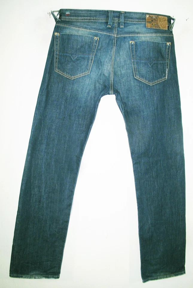 *HOT ITALY Pantalones de mezclilla para hombre DIESEL @ VIKER 71B BOTÓN RECTO 34 x34 (*ajuste 35x34,5) Foto 4 de 4