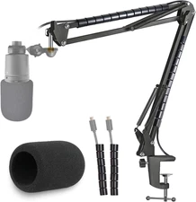 AT2020 Microphone Stand with Pop Filter Compatible with Audio-Technica AT2020 AT