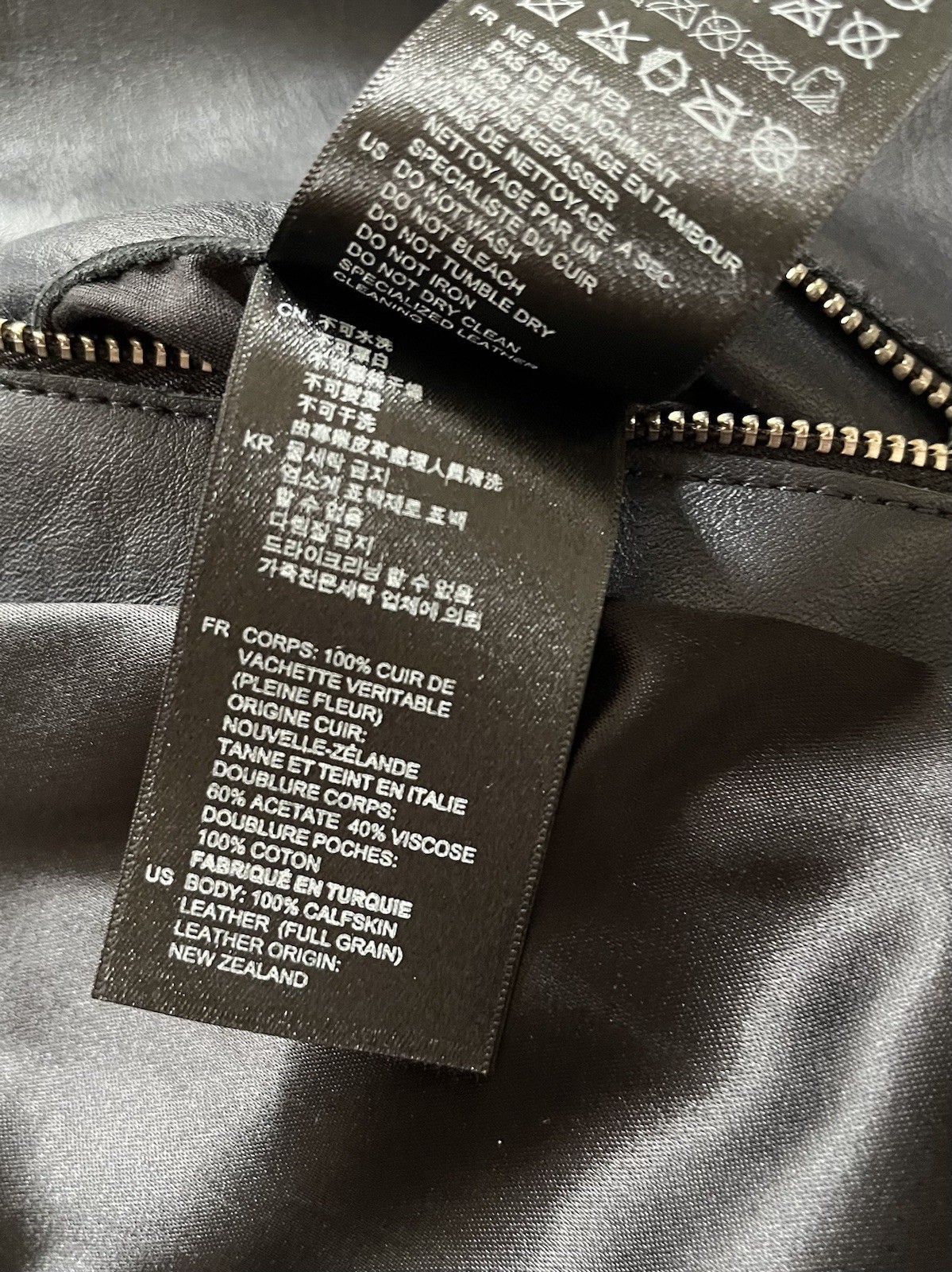 Sandro Leather Jacket Slim Small - image 14