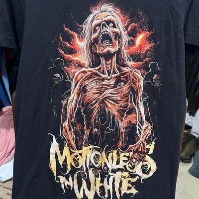 Rare! Motionless in White Band Reincarnate Cotton Black S to 5XL Shirt CK310