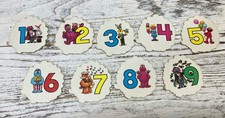 Vintage Henson Sesame Street Character Number Cards 1-9 Big Bird