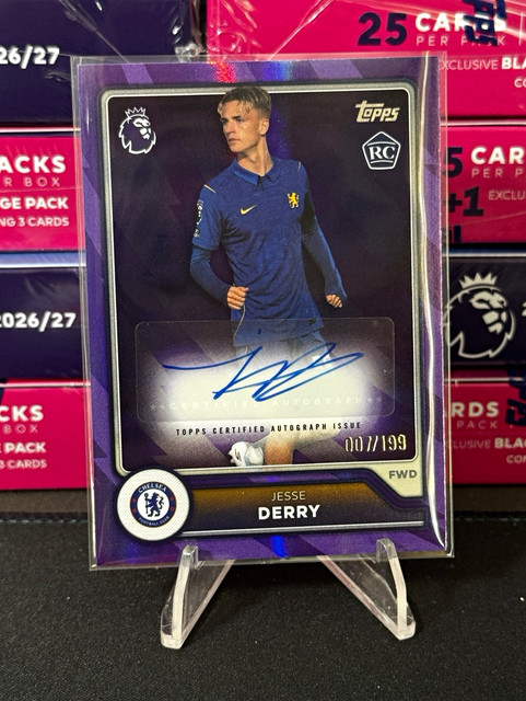 Topps Flagship Premier League 2026/27 Jesse Derry Chelsea BA-JDE RC Auto 001/199