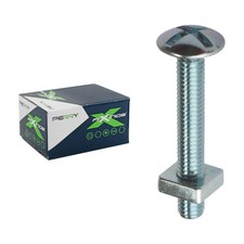 Roofing Bolts Square Nuts M8 x 50 Box of 100 Galvanised Heavy Duty