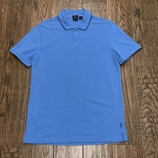 Hugo Boss Mens Pima Cotton Blue Regular Fit Polo Shirt Size. XL