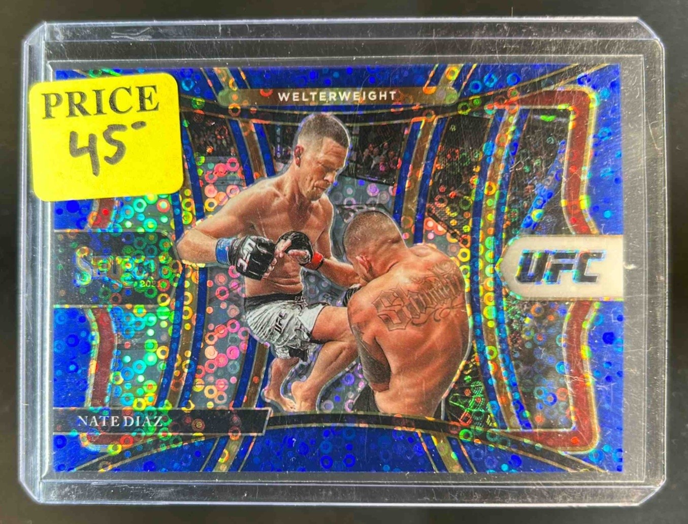 2021 Select UFC Nate Diaz Blue Disco Prizms Premier Level #/99