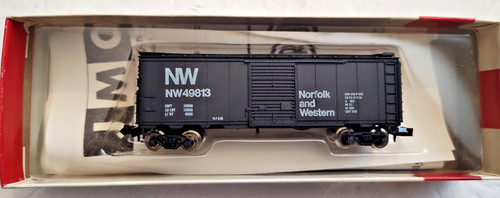 Coche de caja de acero escala N Con Cor Norfolk y Western 40' nuevo en caja 49813 | Zustand: New