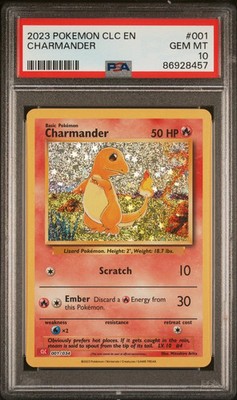 PSA 10 Mint Charmander 001 English CLC 2023 Pokemon Trading Card