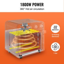 7-IN-1 Air Fryer Toaster Oven 18L 1800W Stainless Steel Convection Oven
