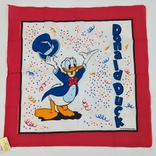 VTG Disney Scarf Donald Duck Bandana 22" NWT Retro Disneyana USA Collectible