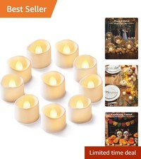 Versatile Warm White Flickering LED Tea Lights - Ideal for Events Home D cor