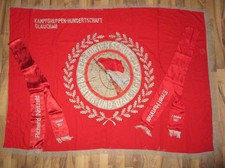 DDR Fahne Kampfgruppen-Hundertschaft Glauchau RARIT&Auml;T! Metallgespinst (126086)