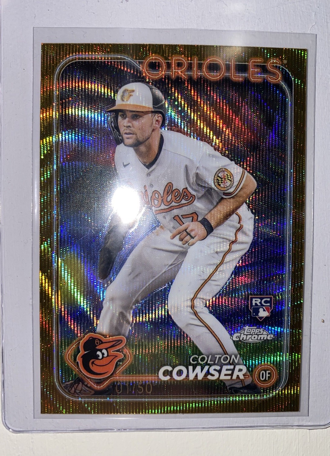 2024 Topps Chrome Colton Cowser #278 Gold Wave Refractor 1/50 Rookie Card