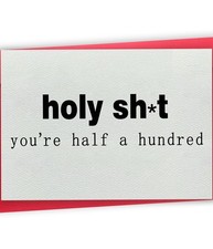 Funny 50th Birthday Card for Men Women, Rude 50th Birthday Gift for Him Her, ...