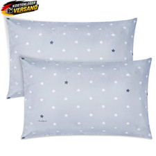 Kissenbezug Kinder 40x60 cm Baumwolle Sterne 2er Pack Baby Kleinkind Umschlag
