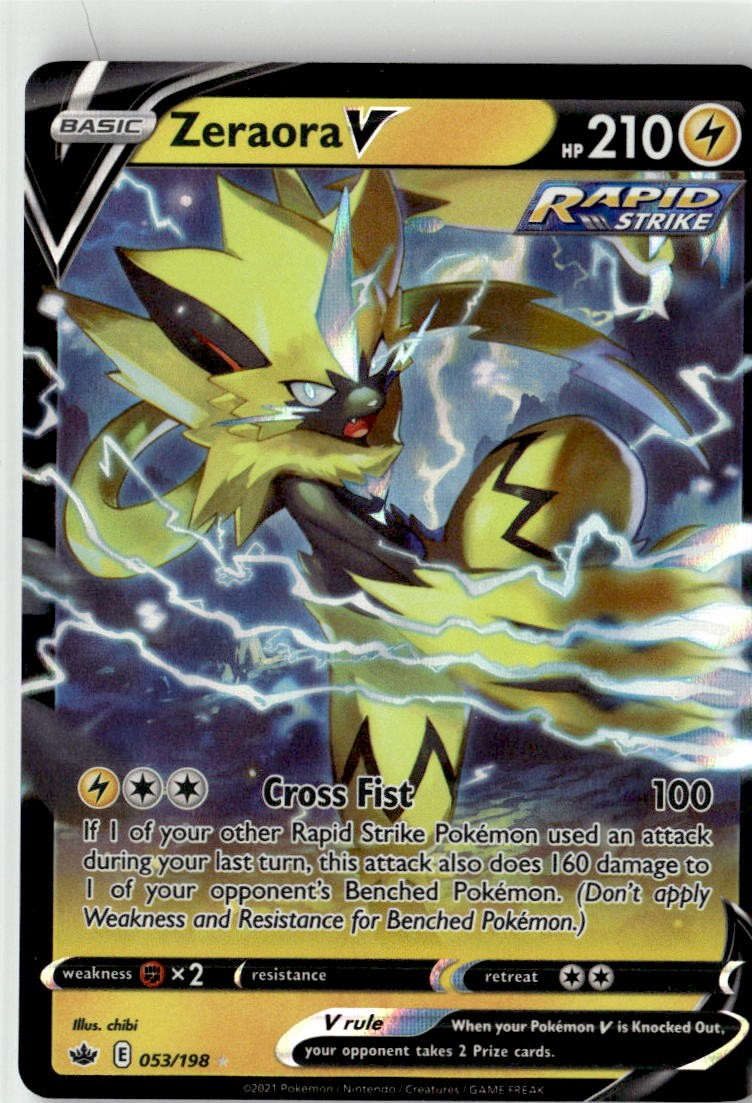 Zeraora V Ultra Rare SWSH06: Chilling Reign 053/198 NM
