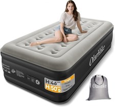 OlarHike Single Airbed, Inflatable Air Mattress with Built-in Pump Blow Up Bed