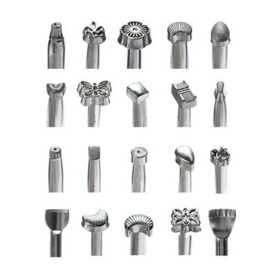 Pack of 20 Leather Stamping Tool Professional Leather Stamp Tools for DIY Craft