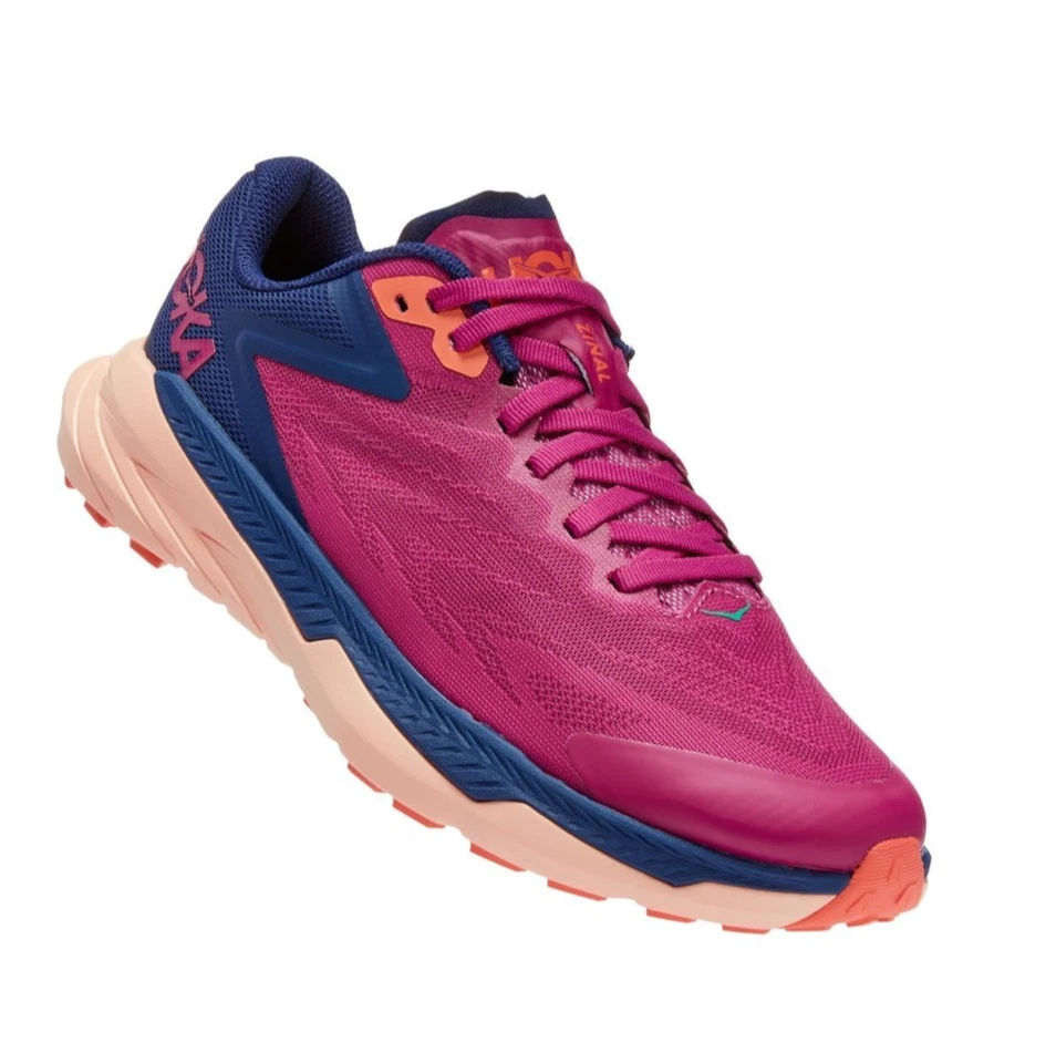 Zapatillas de Trail Running HOKA® para Mujer 9.5 B Zinal™ en Festival Fucsia/Campanero Foto 2 de 4